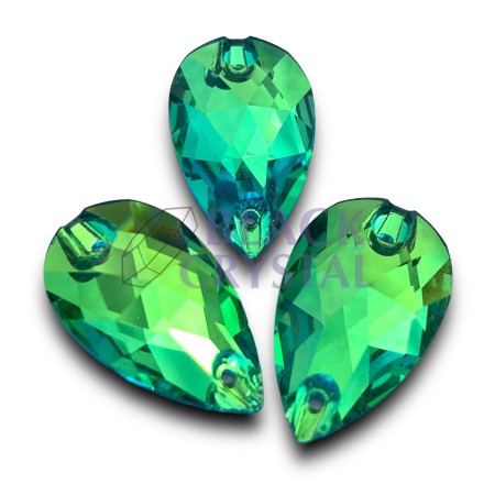 KAMIENIE SZKLANE ŁEZKA PERIDOT, SEW ON STONES