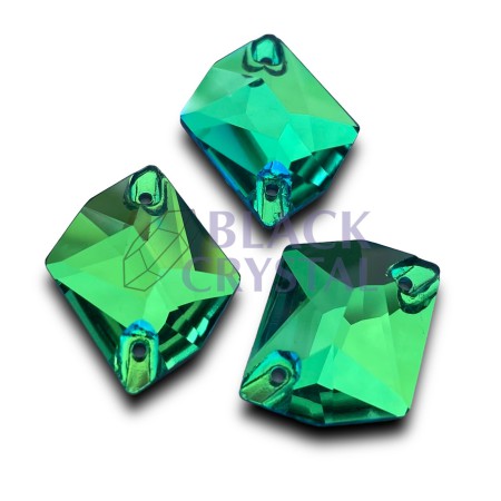 COSMIC - 13x17mm - 1szt. Szklane PERIDOT 2 JAŚNIEJSZY