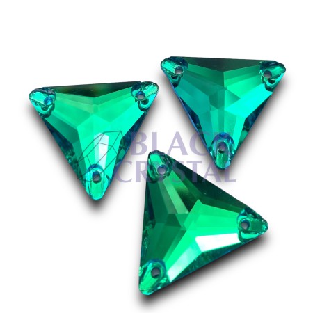 KAMIENIE SZKLANE TRÓJKĄT PERIDOT, SEW ON STONES