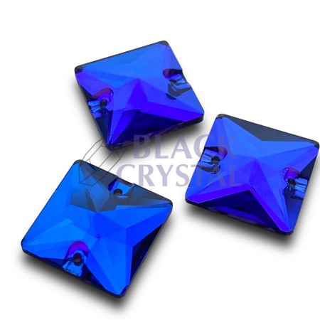 KAMIENIE SZKLANE KWADRAT SAPPHIRE, SEW ON STONES