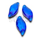 KSZTAŁT LIŚCIA - 9x20mm - 1szt. Szklane SAPPHIRE JAŚNIEJSZY / nr. 477b