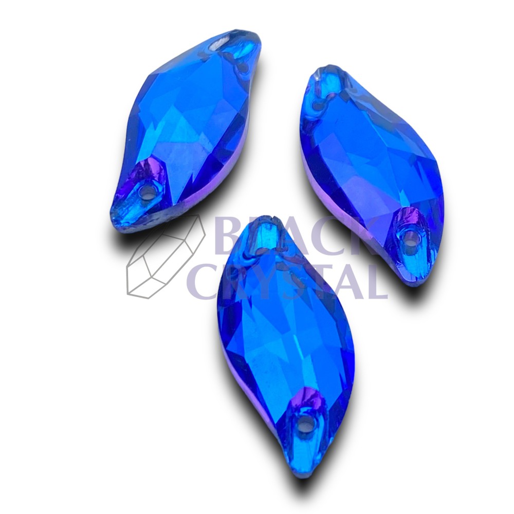 LISTEK - 9x20mm - 1szt. Szklane SAPPHIRE 2 JAŚNIEJSZY / nr. 477b