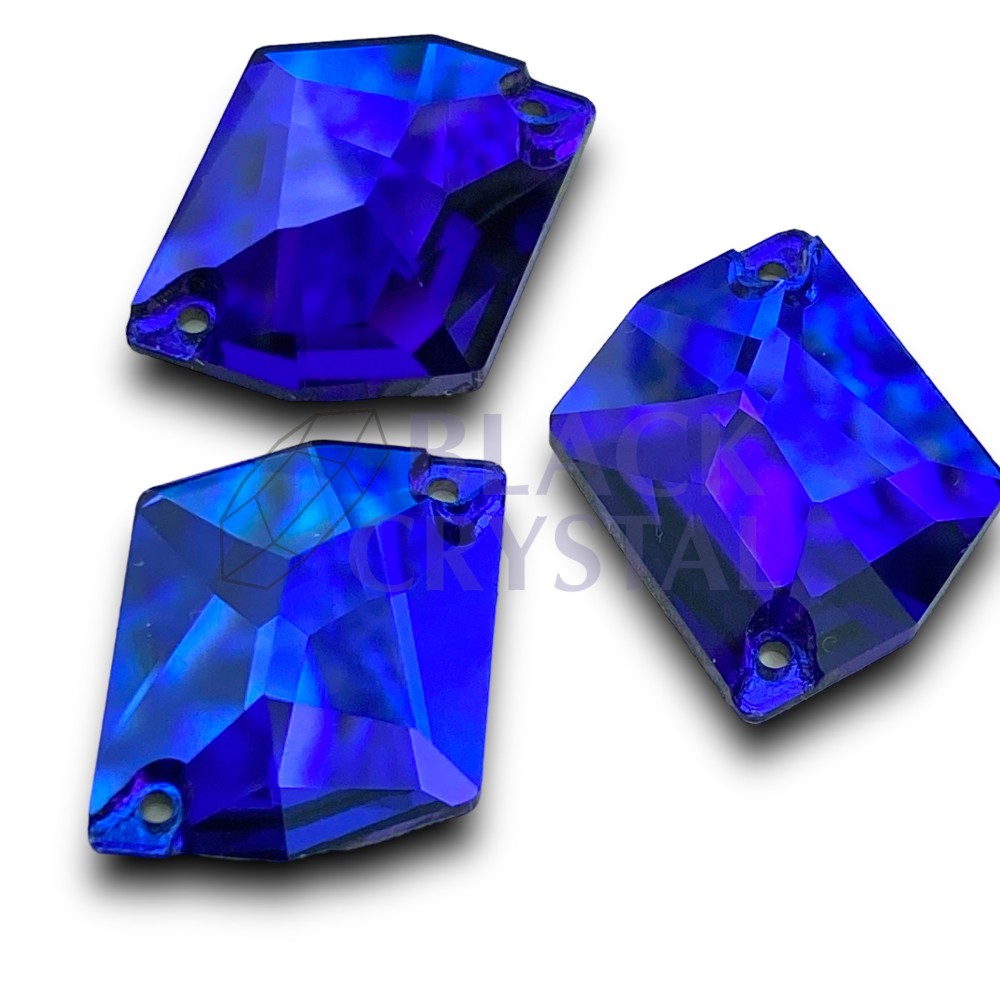 COSMIC - 13x17mm - 1szt. Szklane SAPPHIRE 2/ nr. 261b