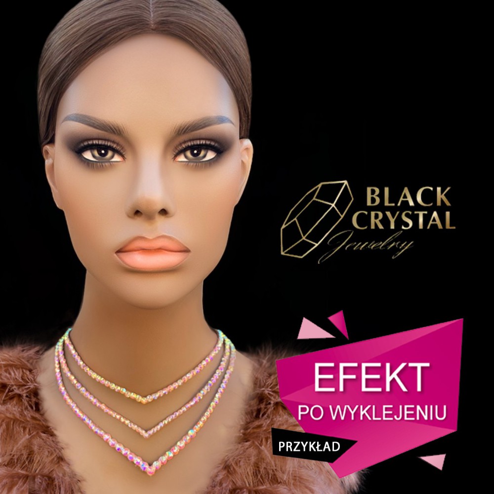 Przykład po wyklejeniu bazy pod naszyjnik - Olivia