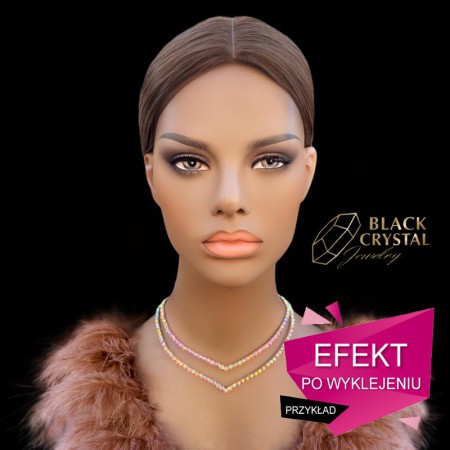 Przykład po wyklejeniu bazy pod naszyjnik - Valeria