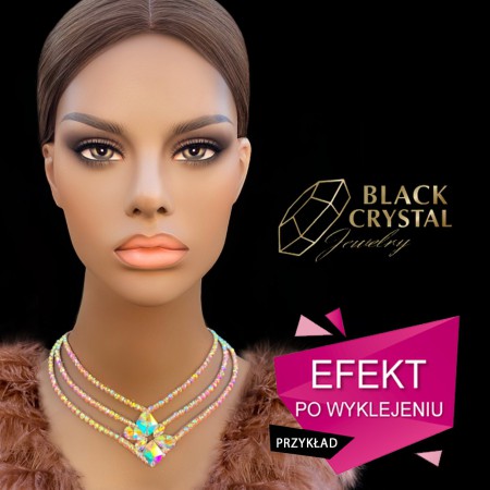 Przykład po wyklejeniu bazy pod naszyjnik - Ariana