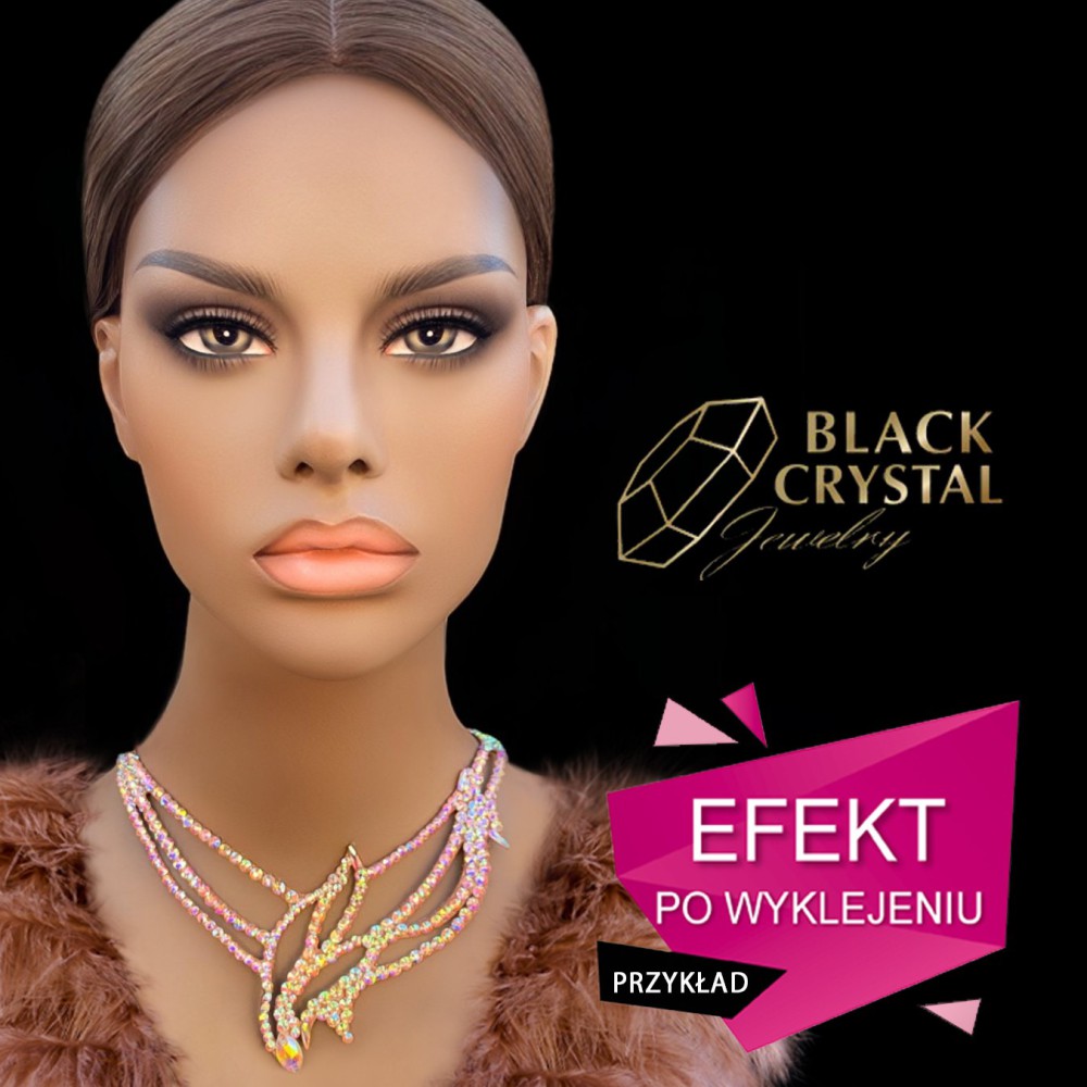 Przykład po wyklejeniu bazy pod naszyjnik - Zeta