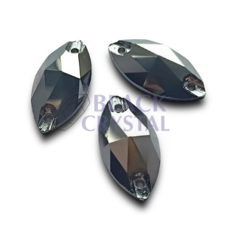 OCZKO - 7x15mm - 1szt. Szklane CRYSTAL AB / nr. 74b / 1 sztuka