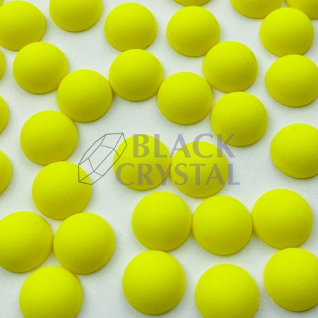 PÓŁPERŁY MATOWE CITRINE, MATTE HALF ROUND PEARLS