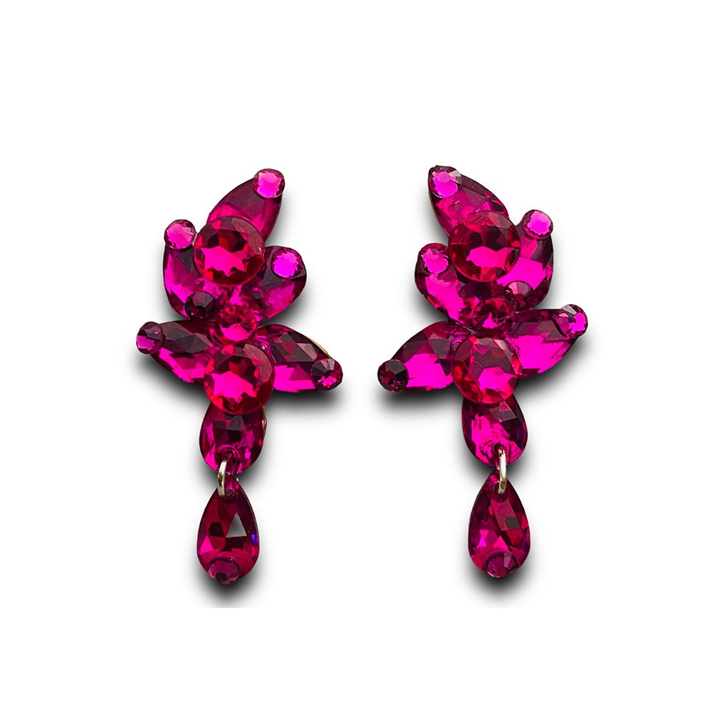 KOLCZYKI / KLIPSY -  HAWAIIAN PINK