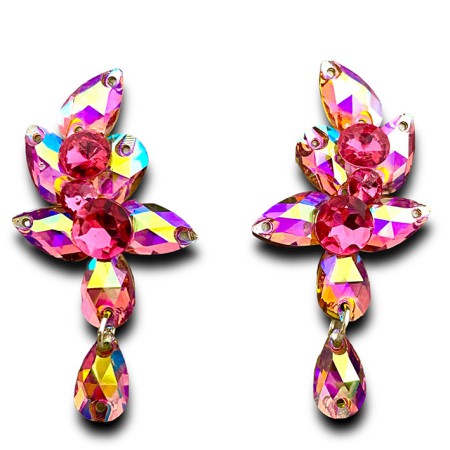 KOLCZYKI /KLIPSY - LIGHT ROSE AB