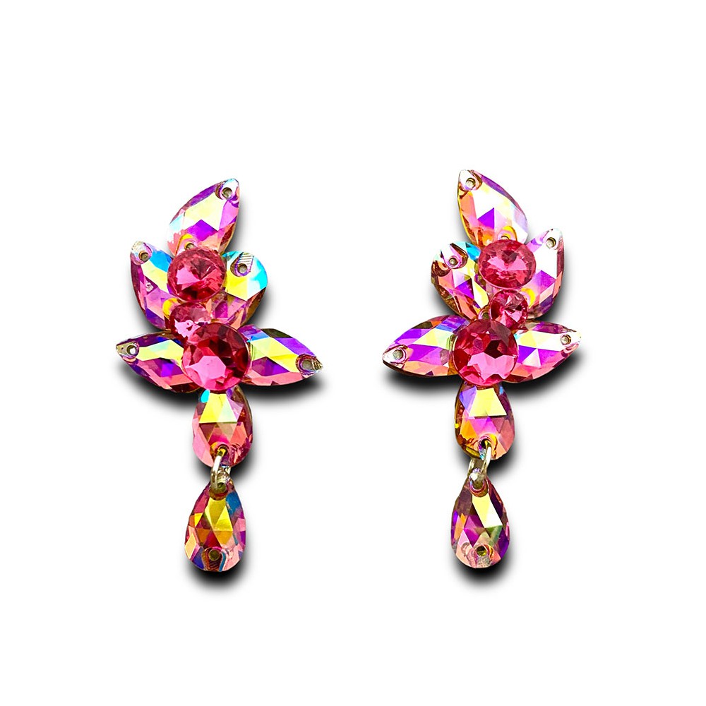 KOLCZYKI /KLIPSY - LIGHT ROSE AB