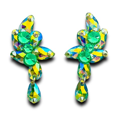 KOLCZYKI / KLIPSY - PERIDOT AB