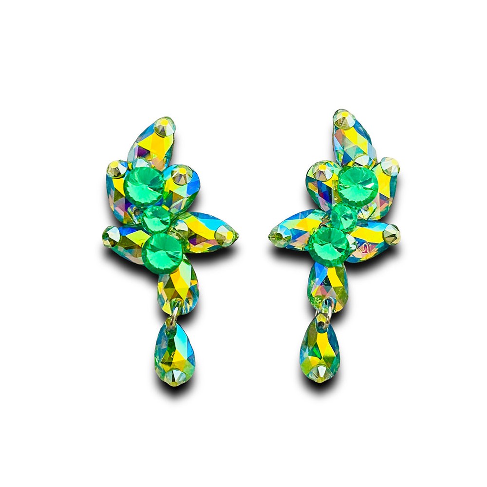 KOLCZYKI / KLIPSY - PERIDOT AB