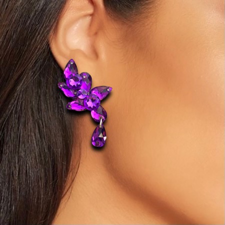 KOLCZYKI / KLIPSY -  AMETHYST