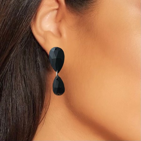 KOLCZYKI/KLIPSY JET BLACK...