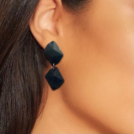 KOLCZYKI  JET BLACK BEZ...