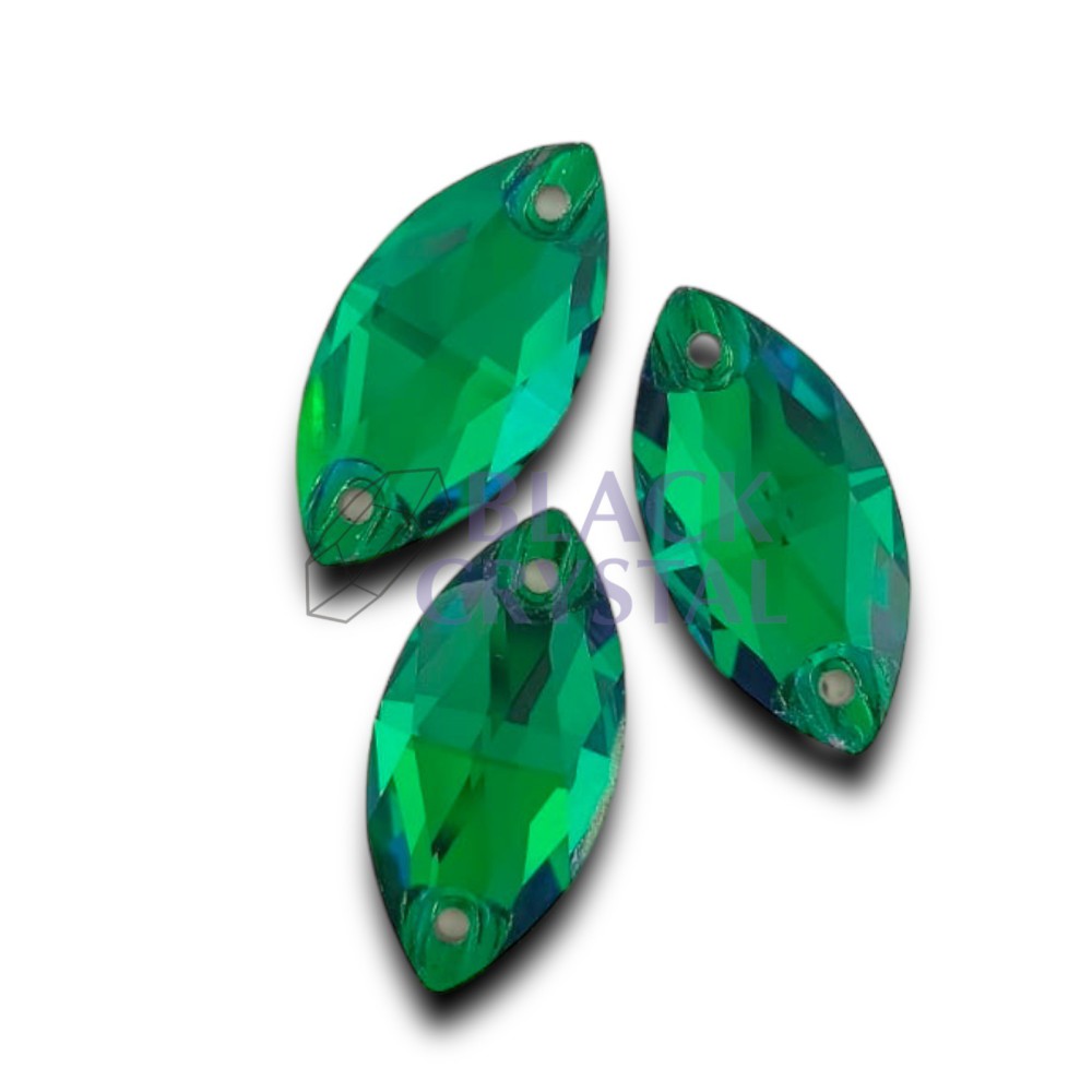 KAMIENIE SZKLANE OCZKO EMERALD, SEW ON STONES