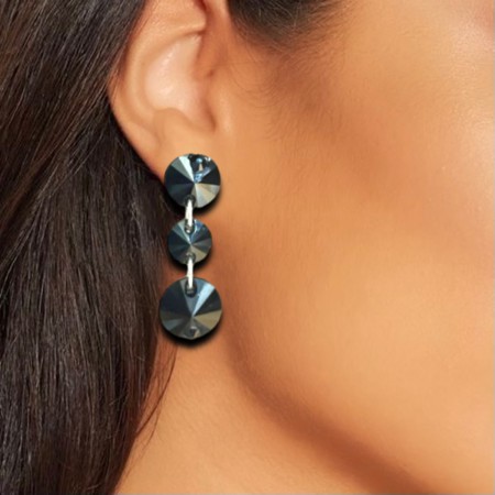 KOLCZYKI - JET BLACK