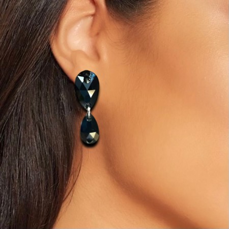 KOLCZYKI - JET BLACK