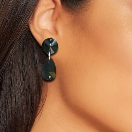 KOLCZYKI - JET BLACK