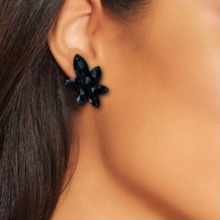 KOLCZYKI / KLIPSY- JET BLACK