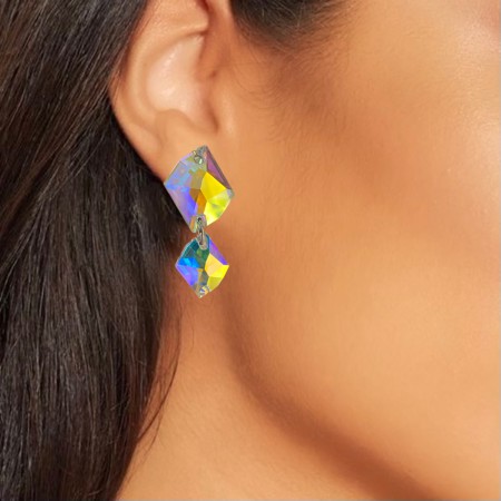 KOLCZYKI / KLIPSY - CRYSTAL AB