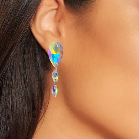 KOLCZYKI / KLIPSY - CRYSTAL AB