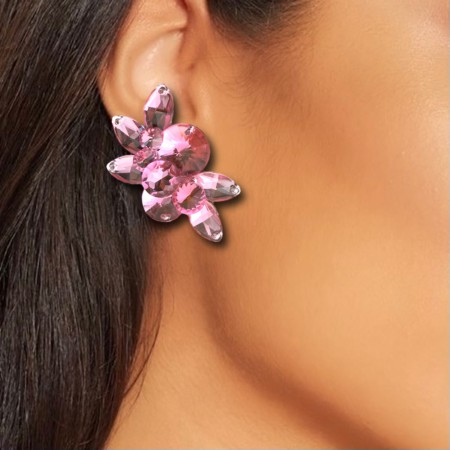 KOLCZYKI / KLIPSY - LIGHT ROSE