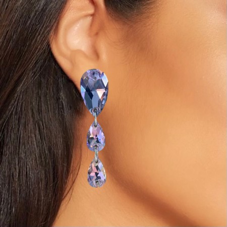 KOLCZYKI / KLIPSY -  LIGHT VIOLET