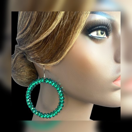 KOLCZYKI / BLUE ZIRCON / 5cm