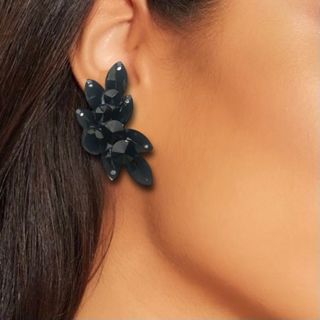 KOLCZYKI / KLIPSY JET BLACK