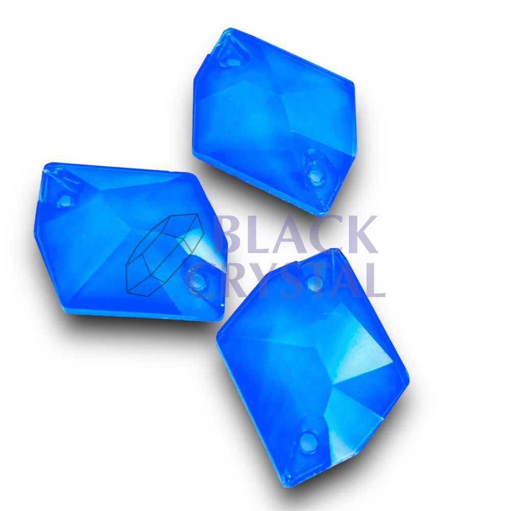 COSMIC - 13x17mm - 1szt. Szklane NEON BLUE