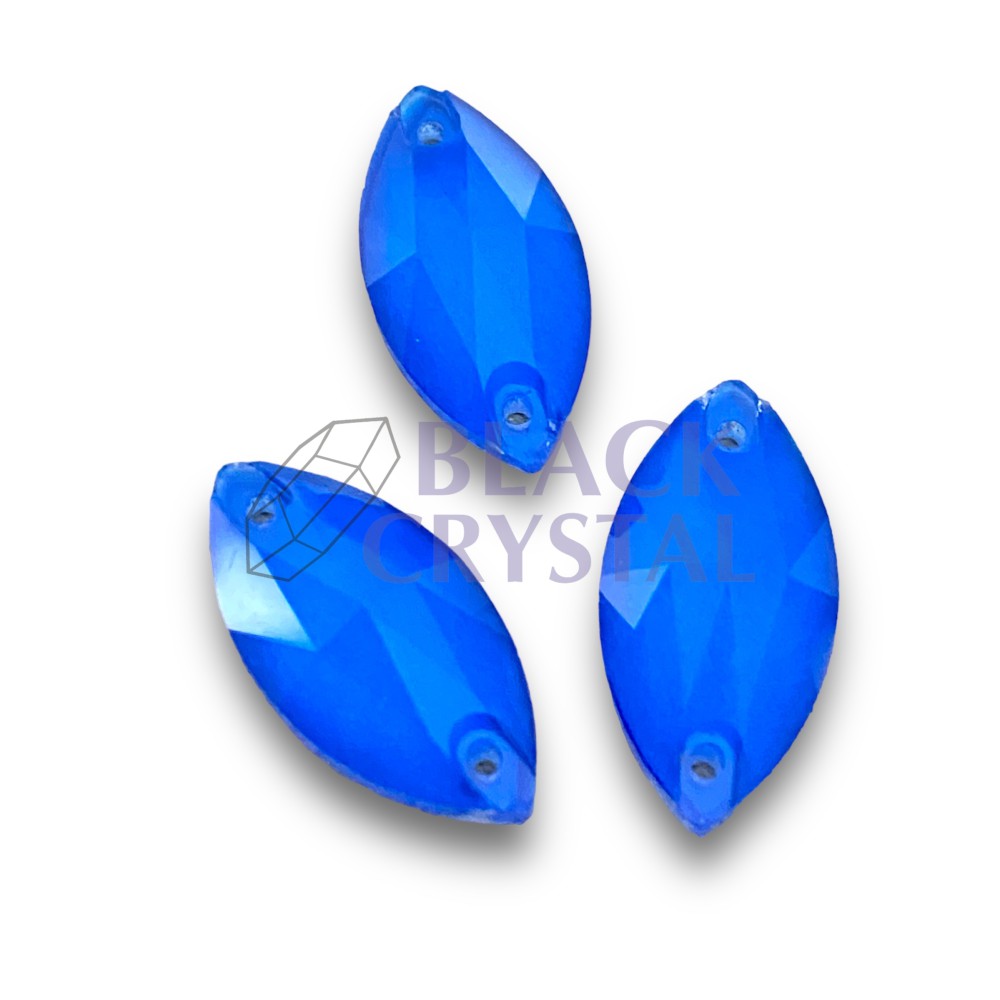 OCZKO - 6X12mm - 1szt. Szklane BLUE NEON/ nr. 1207B