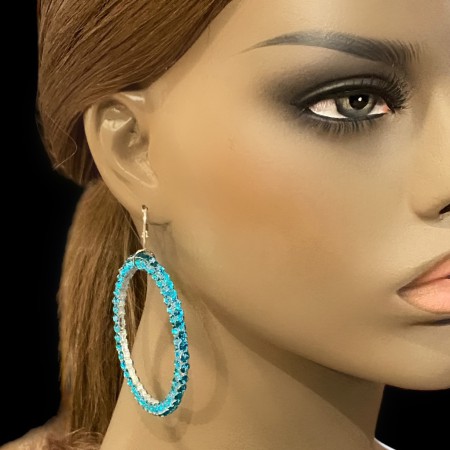 KOLCZYKI / AQUAMARINE / 5cm