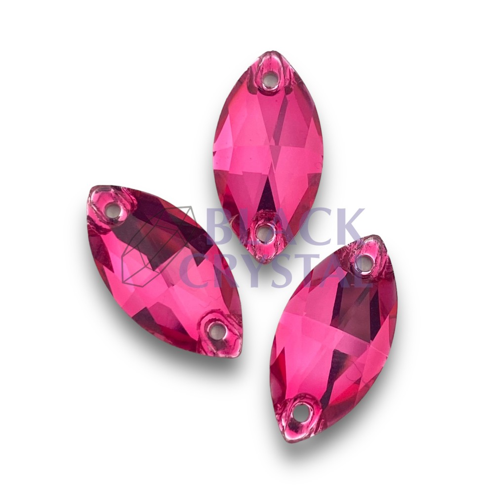 OCZKO - 5x10mm - 1szt. Szklane PASSION PINK / nr. 1295b