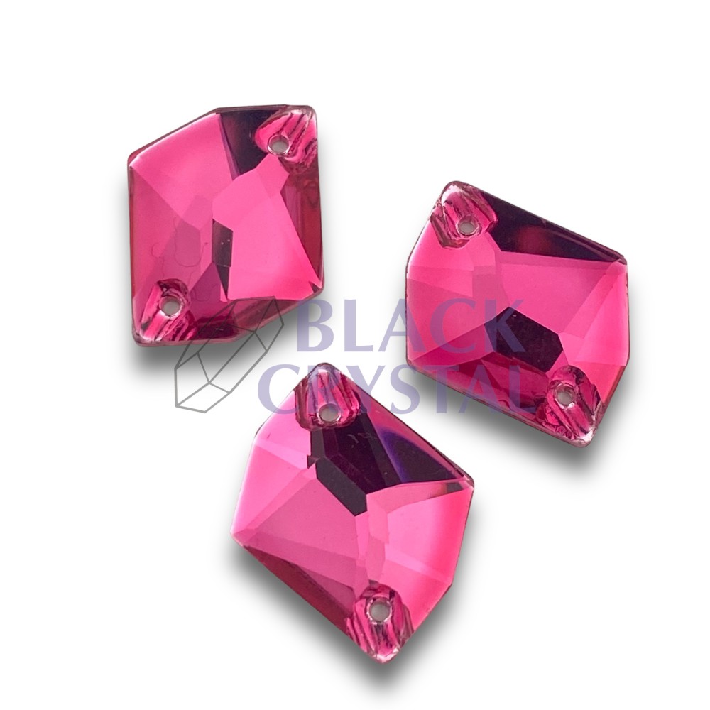 COSMIC - 11x14mm - 1szt. Szklane PASSION PINK / nr. 1330b