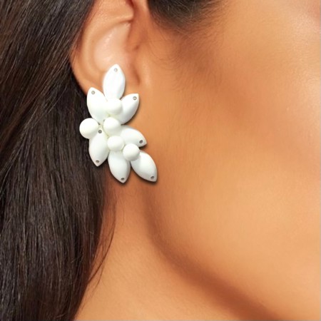 KOLCZYKI / KLIPSY WHITE BEZ...