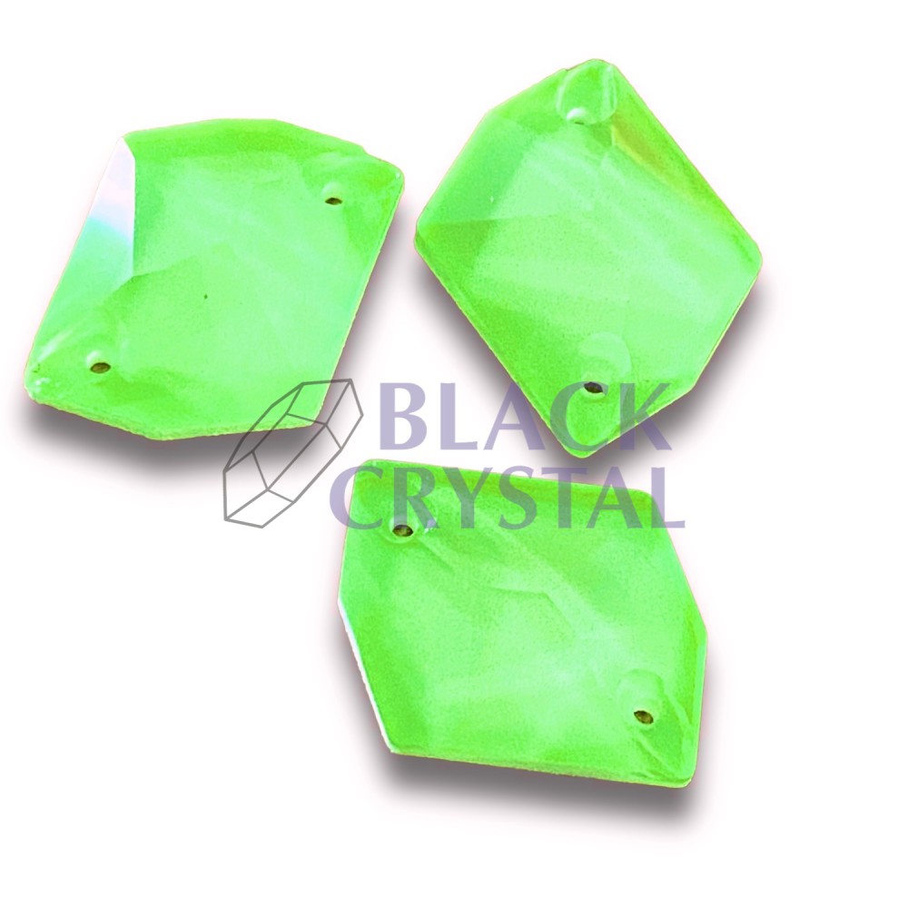 COSMIC - 11x14mm - 1szt. Szklane LIGHT LIME NEON / nr. 1441b