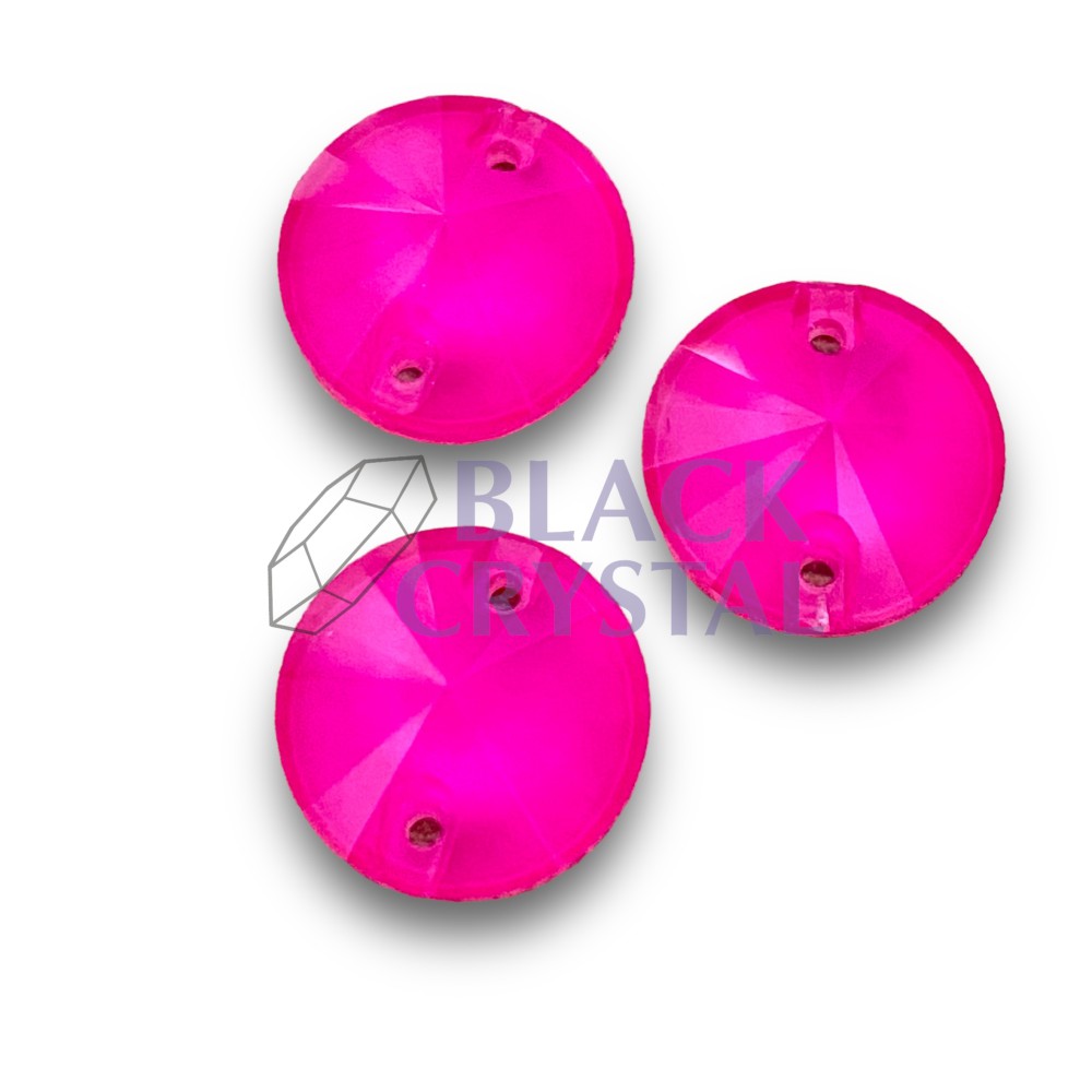 OKRĄGŁY - 10mm - 1szt. Szklane ROSE NEON / nr. 1087B