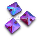 KWADRAT - 12mm - 1szt. Szklane SIAM AB SHIMMER  / nr. 709b