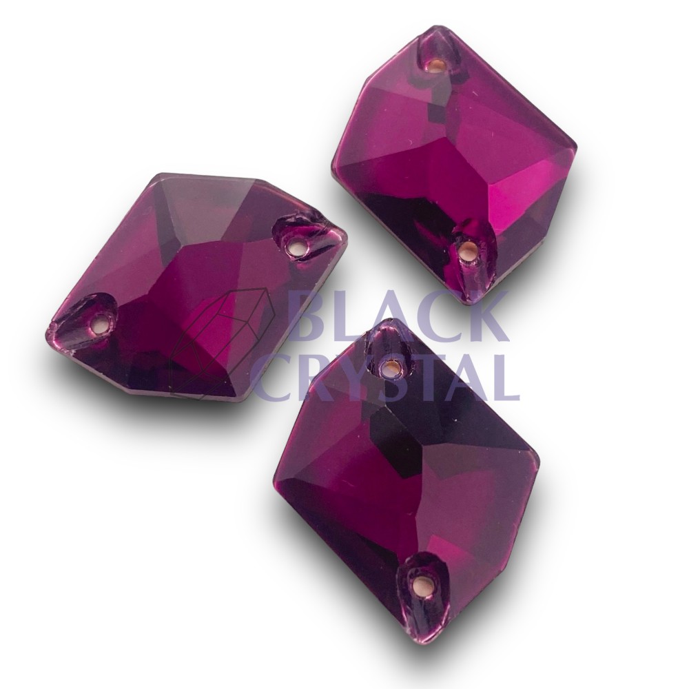 COSMIC - 11X14mm - 1szt. Szklane DARK AMETHYST / nr. 1322b