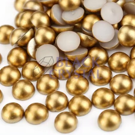 PÓŁPERŁY GOLD , HALF ROUND PEARLS