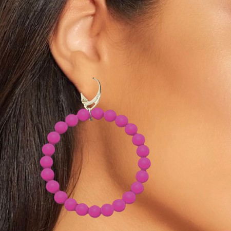 KOLCZYKI  FUCHSIA BEZ...