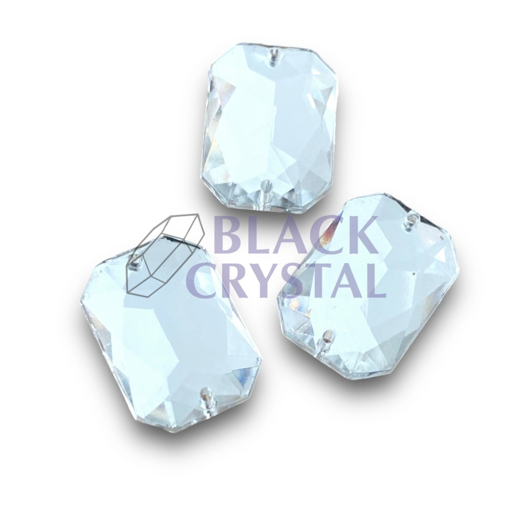 PROSTOKĄT - 10X14mm - 20szt. Akryl CRYSTAL / nr.1462