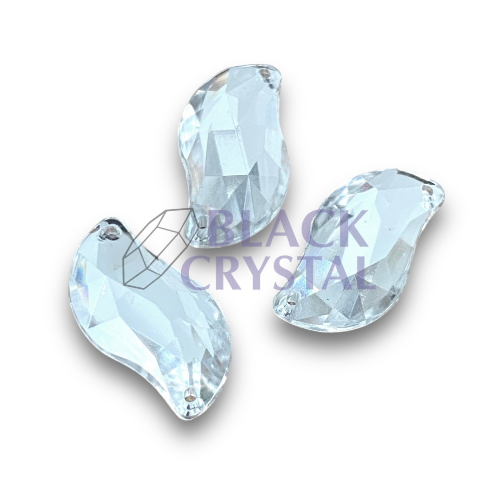 S-SHAPE - 10X20mm - 15szt. Akryl CRYSTAL / nr. 1369