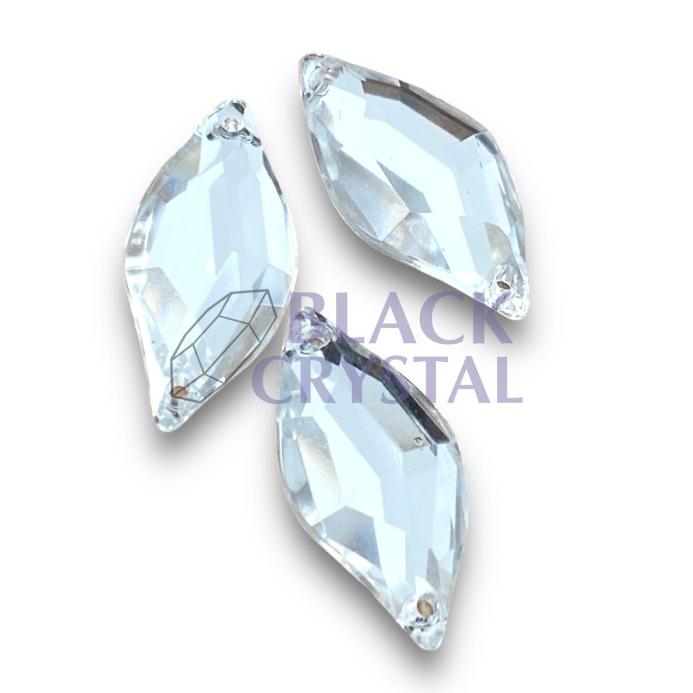 KSZTAŁT LIŚCIA - 6X13mm - 20szt. Akryl CRYSTAL / nr.1458