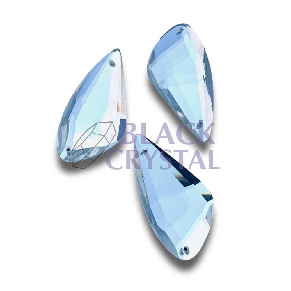 POINTED TEAR - PRAWA - 18x35mm - 1szt. Szklane CRYSTAL  / nr. 1533b
