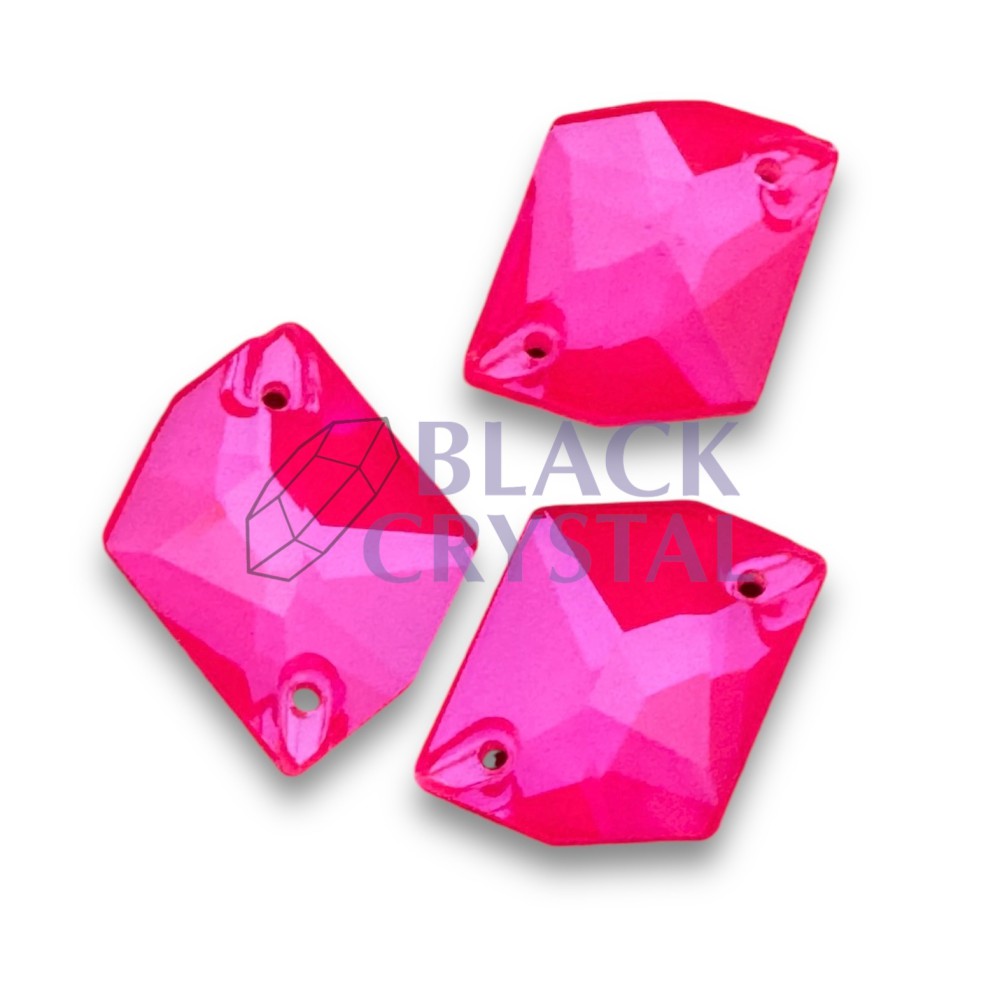 COSMIC - 11X14mm - 1szt. Szklane ROSE NEON LUMINE/ nr. 1462B