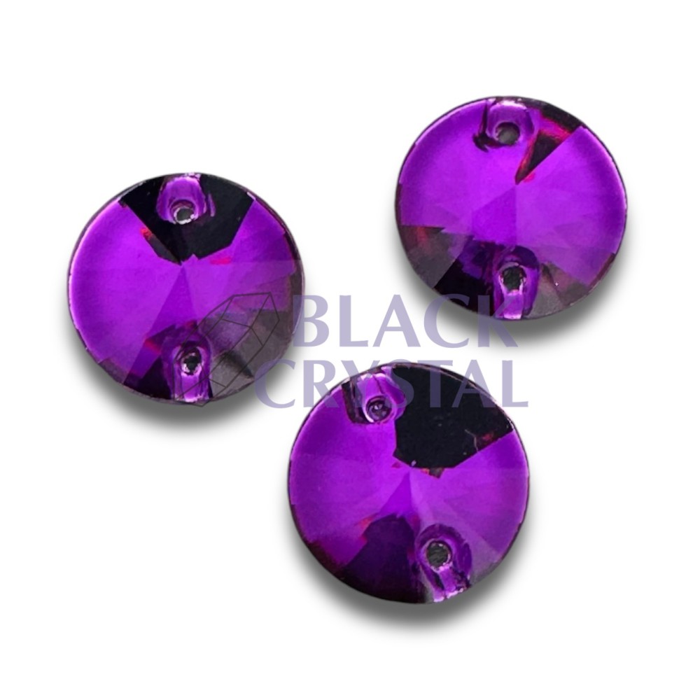 OKRĄGŁY 12mm - 1szt. Szklane DARK PURPLE 2/ nr. 211b